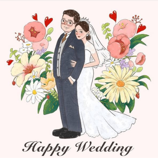 結婚式招待状イラスト 2 – Wendy Yap Portfolio